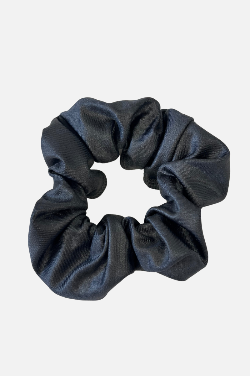 Grey Wetlook Lycra Scrunchie