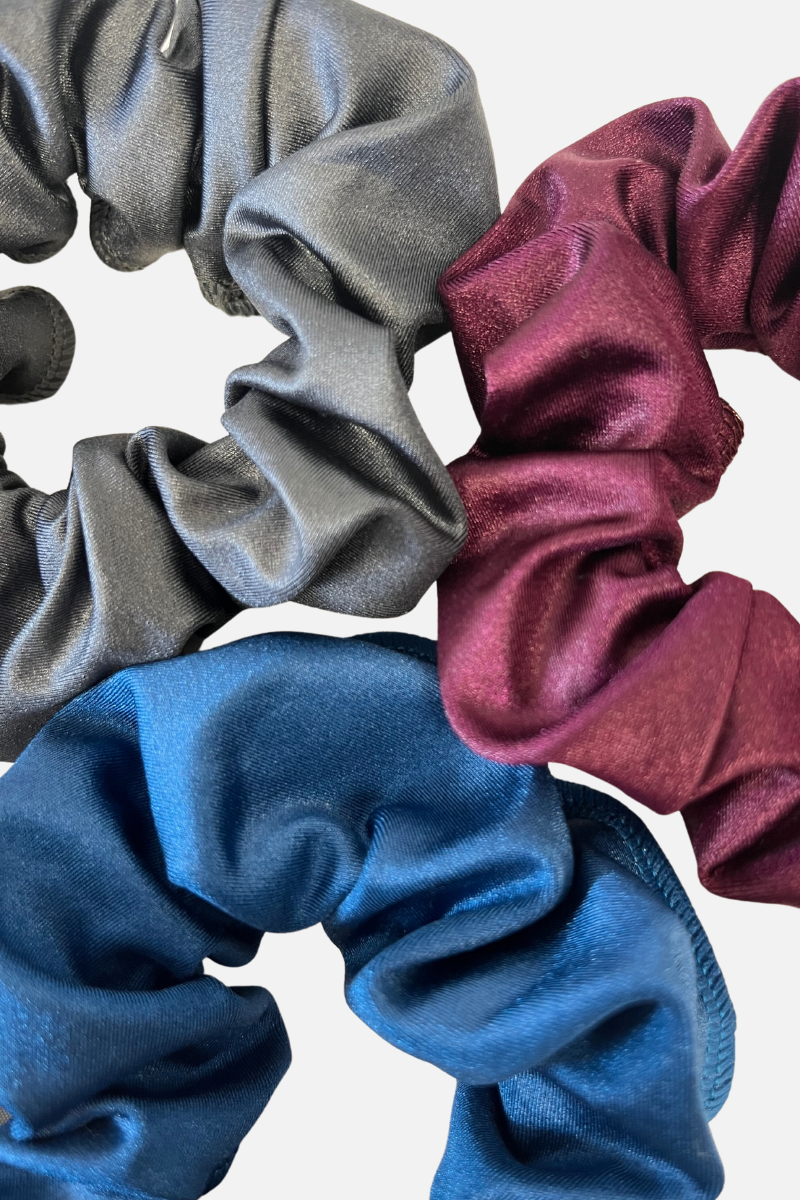 Plum Wetlook Lycra Scrunchie