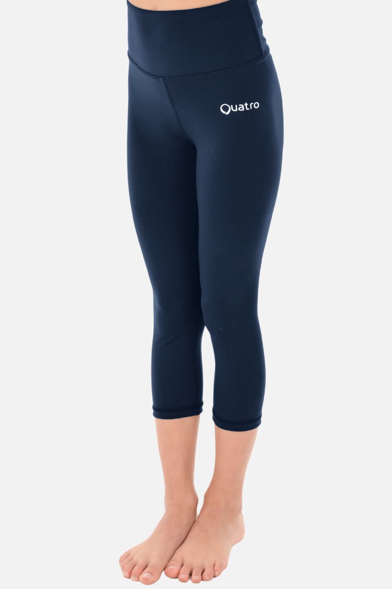 Navy Yoga Fit Capri Leggings Quatro Gymnastics - Main Image