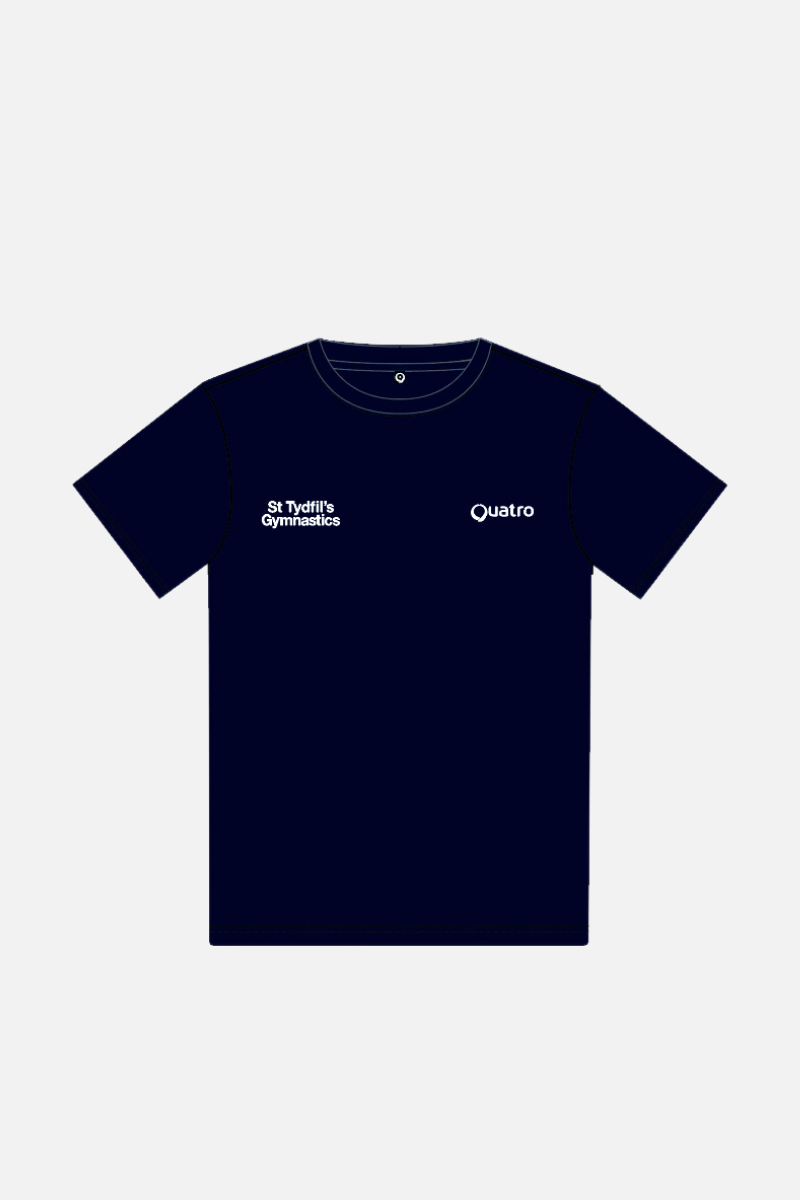 St Tydfils Mens Navy T-Shirt - Configurable - Quatro Gymnastics UK