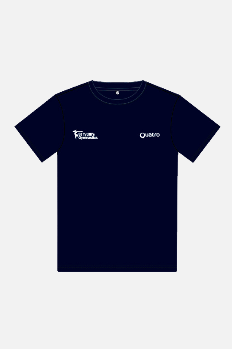 St Tydfils Womens Navy T-Shirt - Configurable - Quatro Gymnastics UK