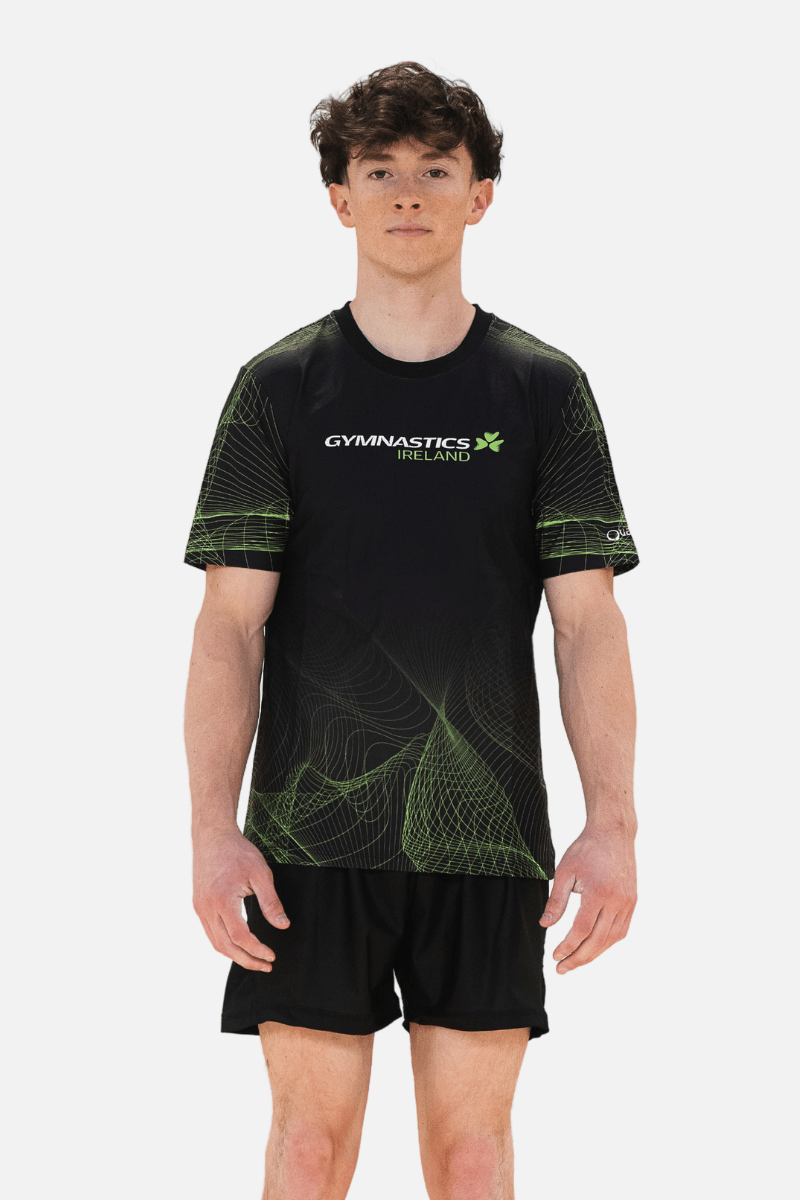 Gymnastics Ireland Fan T-Shirt Black - Configurable - Quatro Gymnastics UK