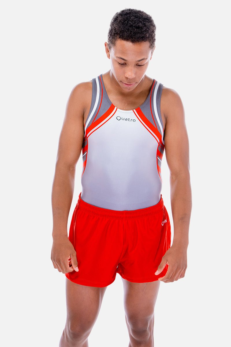 Hercules Grey Mens Leotard - configurable - Quatro Gymnastics UK