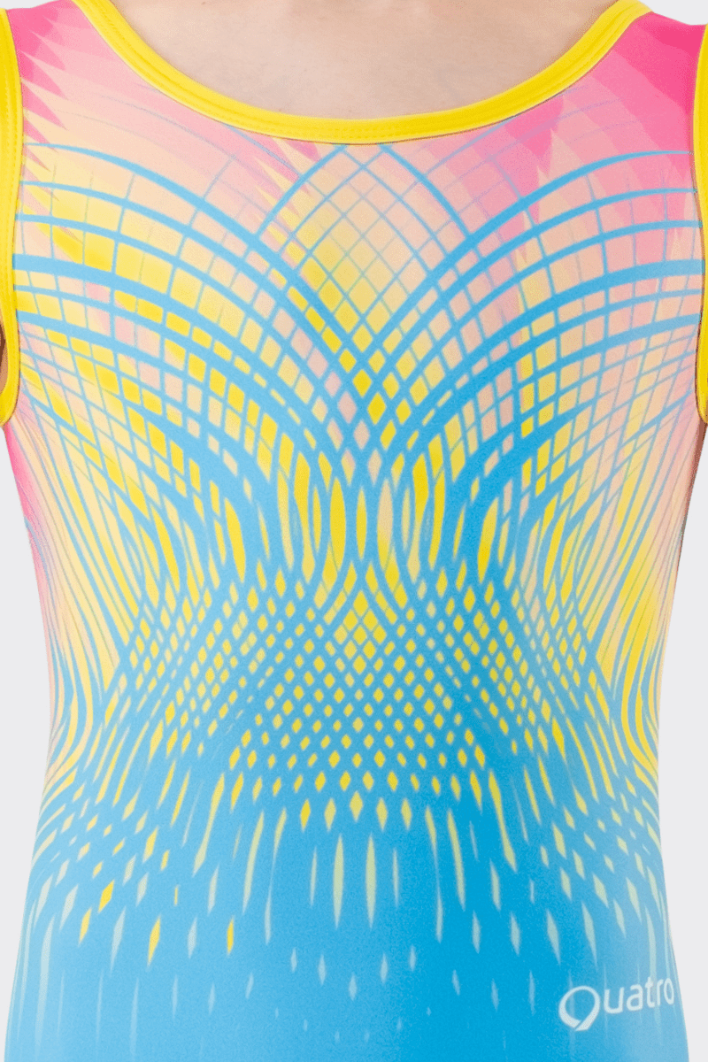Kaleidoscope Short Sleeve Leotard - Configurable - Quatro Gymnastics UK