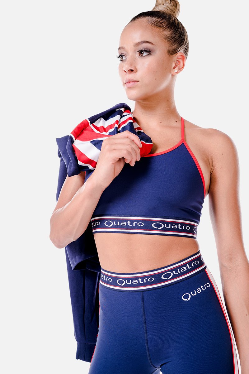 Kingdom Navy Crop Top - configurable - Quatro Gymnastics UK