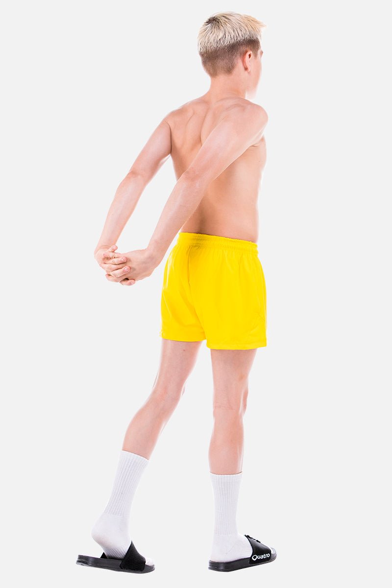 Mens Yellow Shorts - configurable - Quatro Gymnastics UK