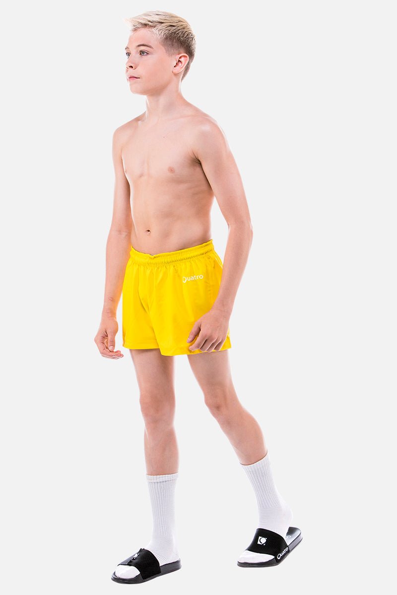 Mens Yellow Shorts - configurable - Quatro Gymnastics UK