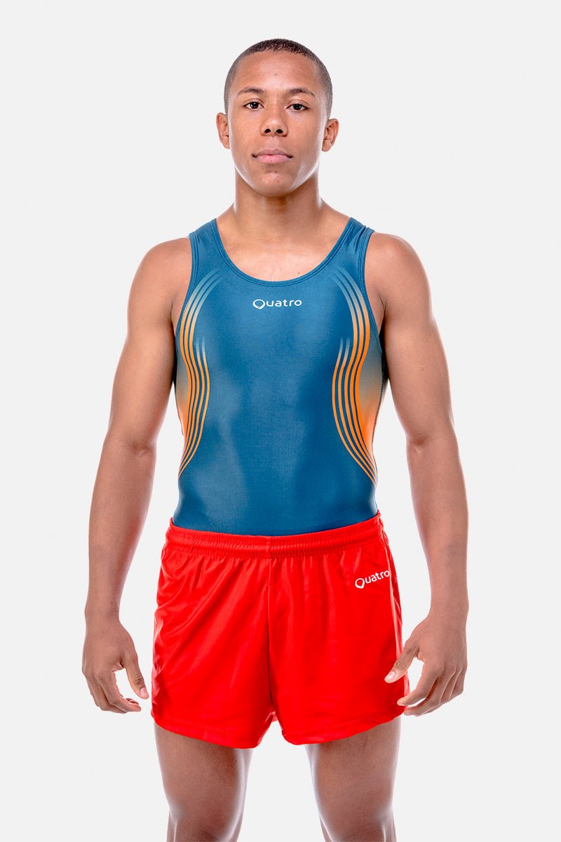 Sprint Green Mens Leotard - configurable - Quatro Gymnastics UK