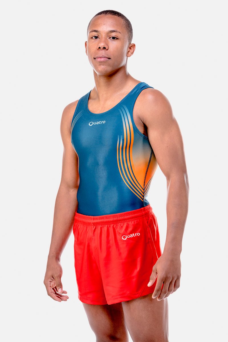 Sprint Green Mens Leotard - configurable - Quatro Gymnastics UK