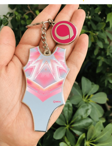 Sugar Rush Mini Leotard Keyring - Configurable - Quatro Gymnastics UK