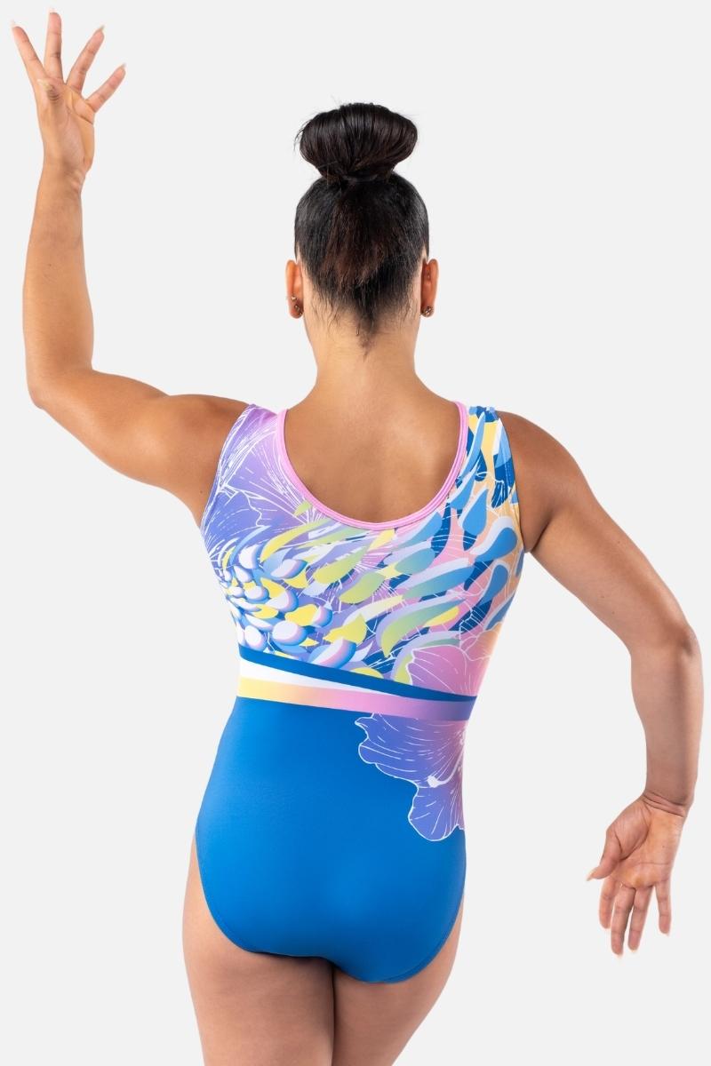 Tiger Lily Blue - simple - Quatro Gymnastics UK