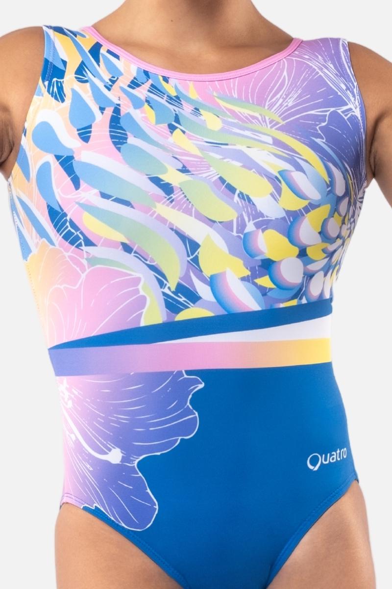 Tiger Lily Blue - simple - Quatro Gymnastics UK