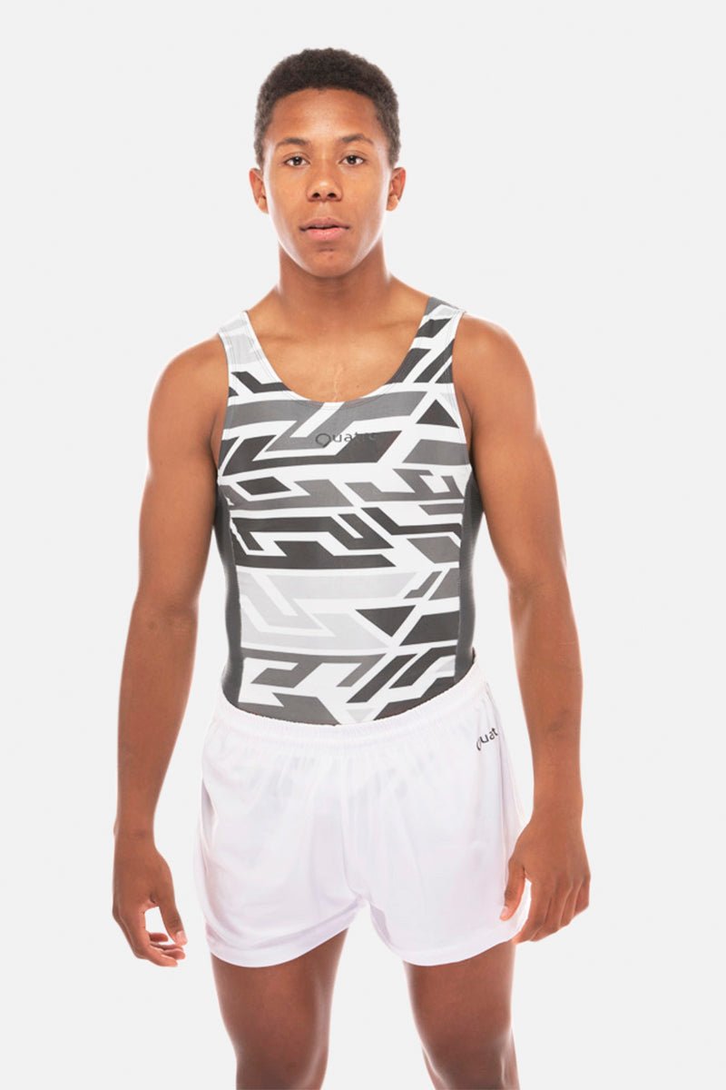 Titan Grey Mens Leotard - configurable - Quatro Gymnastics UK