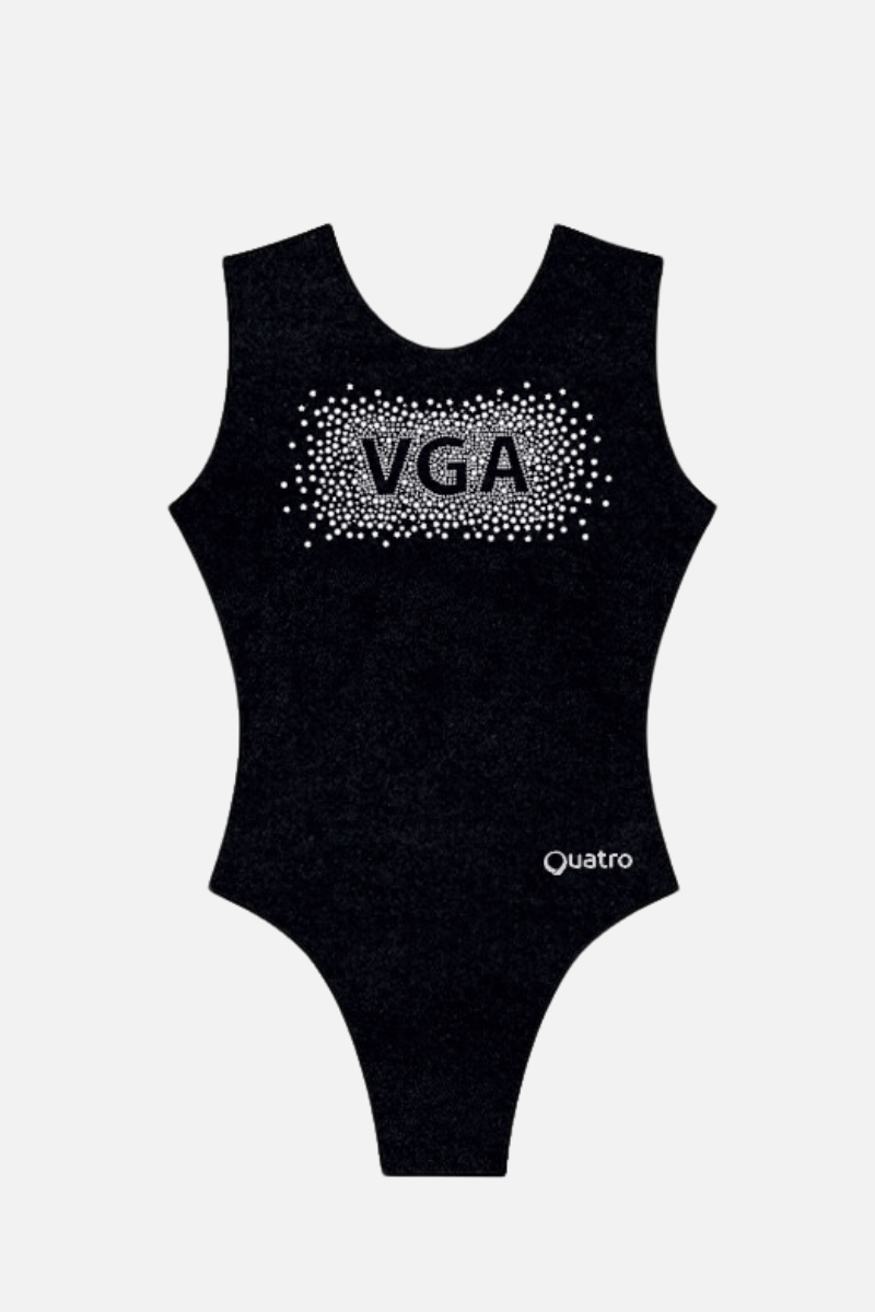 VGA Black Workout Tank - Configurable - Quatro Gymnastics UK