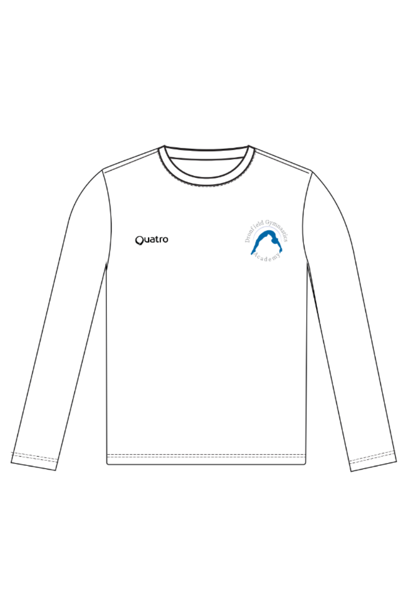 Dronfield Gymnastics 25 White T-Shirt LS