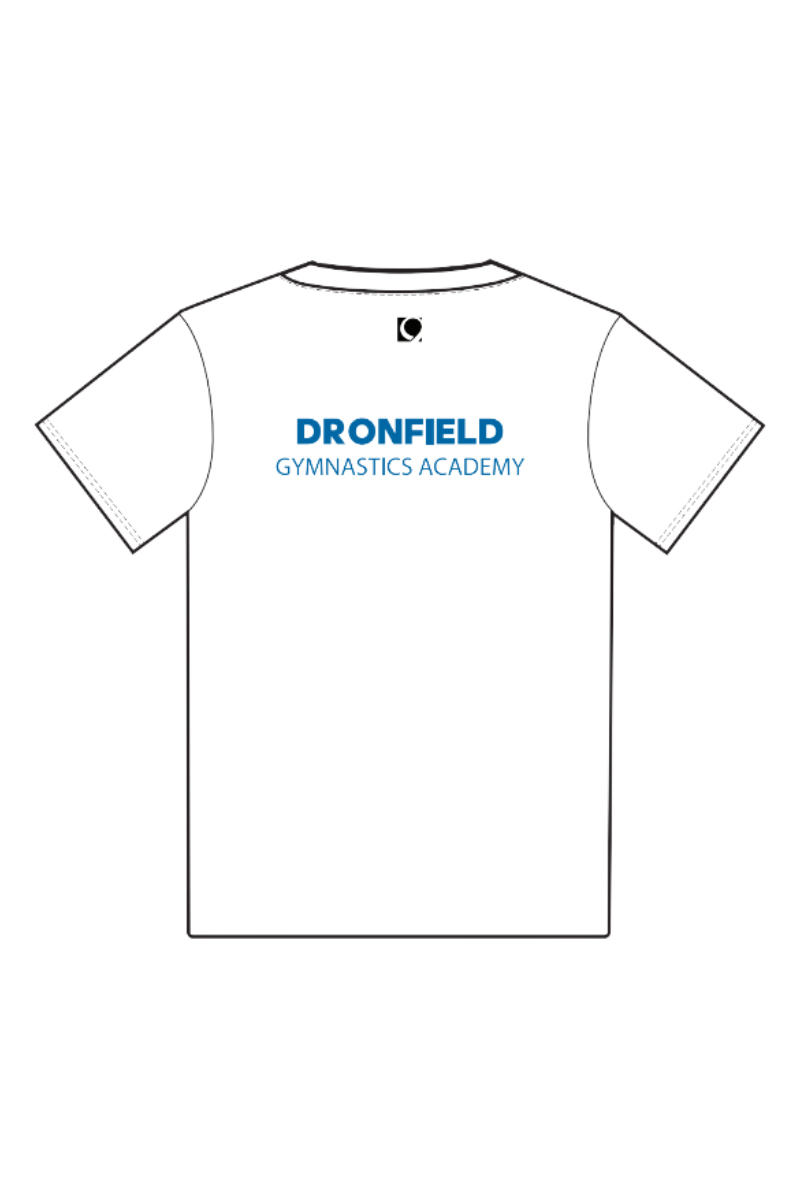 Dronfield Gymnastics 25 Unisex White T-Shirt SS