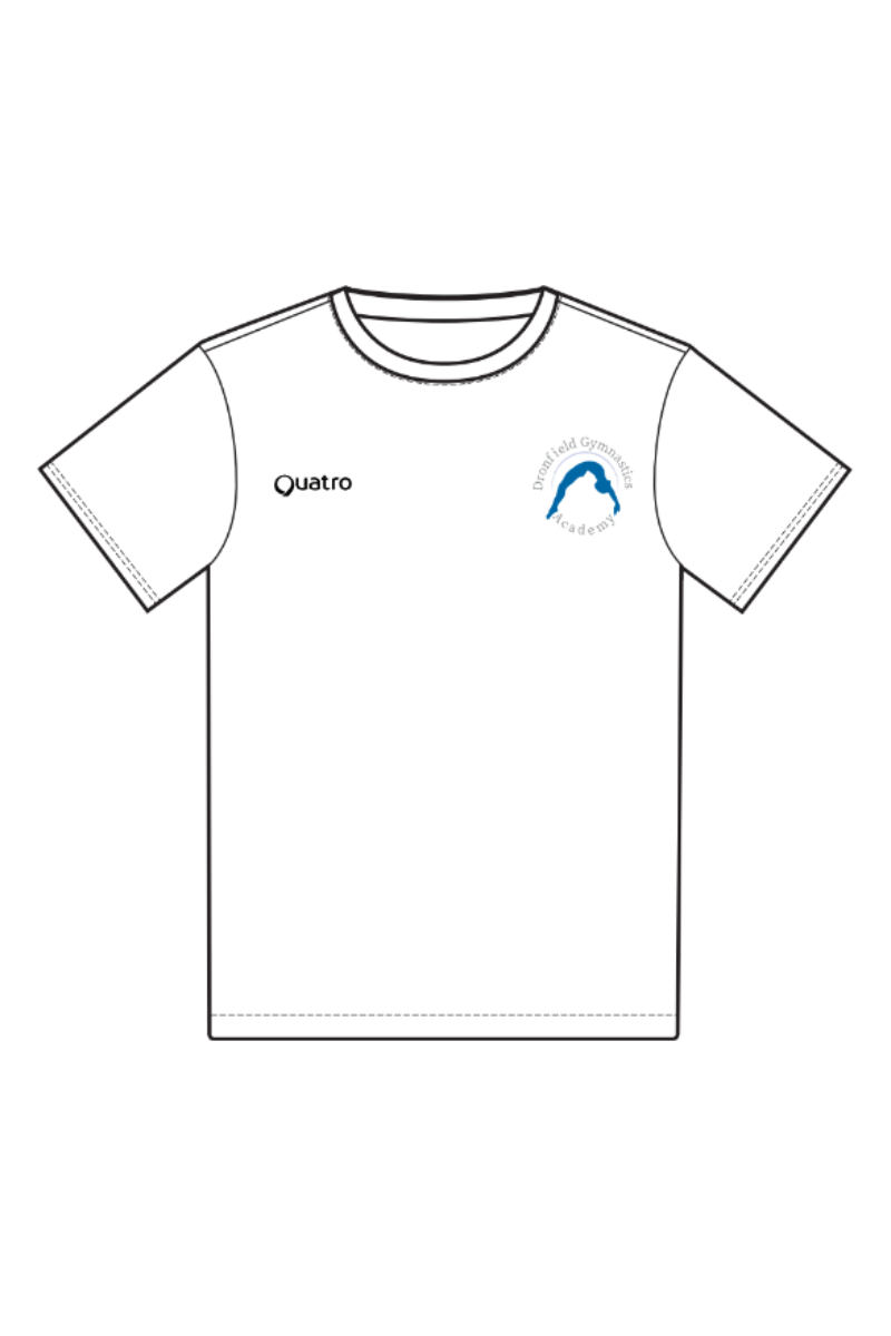 Dronfield Gymnastics 25 Unisex White T-Shirt SS