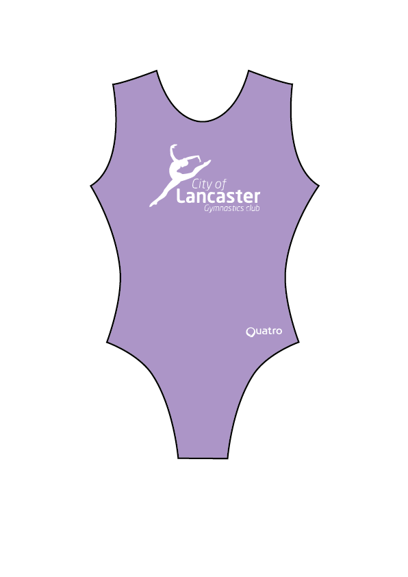City of Lancaster Girls Recreational SS Marshmallow Lycra