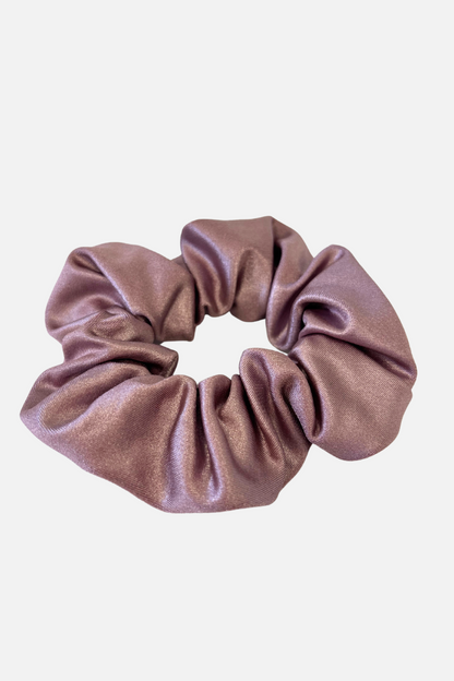 Pink Wetlook Lycra Scrunchie