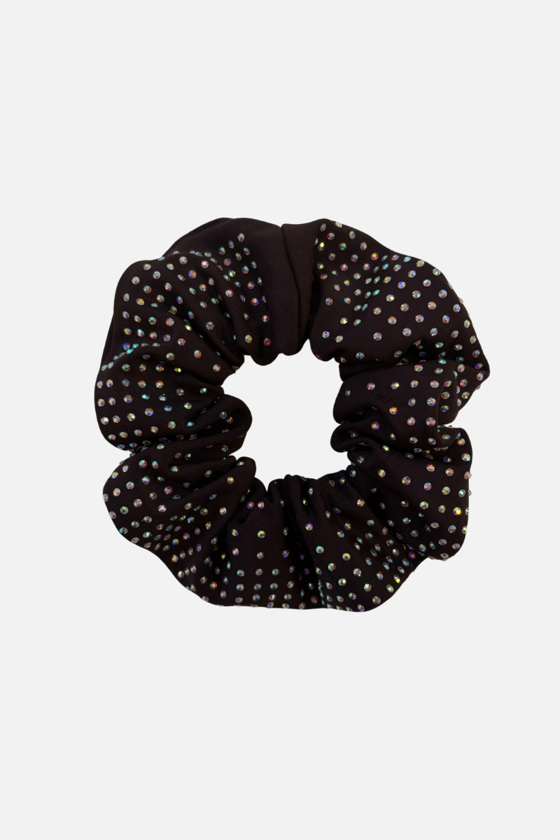 Brown Lycra Scrunchie with Heavy stones