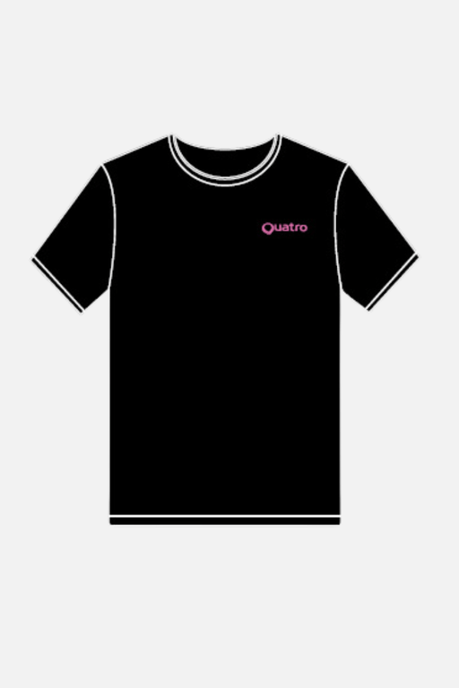 Falcons Black T-Shirt with Pink - Configurable - Quatro Gymnastics UK