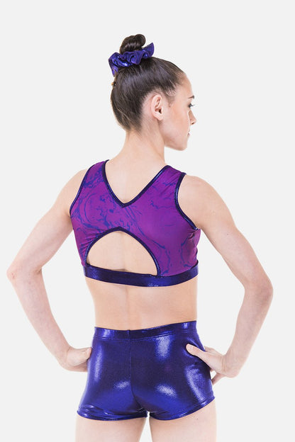 Galvanize Purple Crop Top Set - configurable - Quatro Gymnastics UK