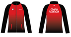 London Trampoline Academy COACH Fitted Jacket D3 RV1 (smaller logo) - Configurable - Quatro Gymnastics UK