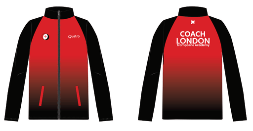 London Trampoline Academy COACH Unisex Jacket D2 RV1 (smaller logo) - Configurable - Quatro Gymnastics UK