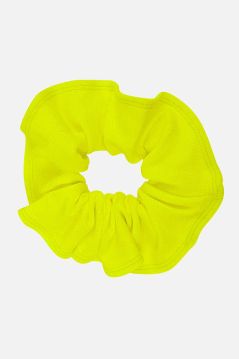 Neon Yellow Scrunchie - simple - Quatro Gymnastics UK