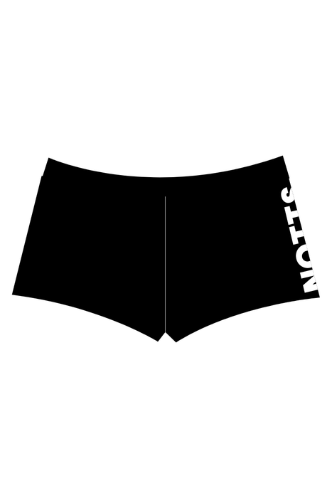 Notts Black Lycra Shorts - Configurable - Quatro Gymnastics UK