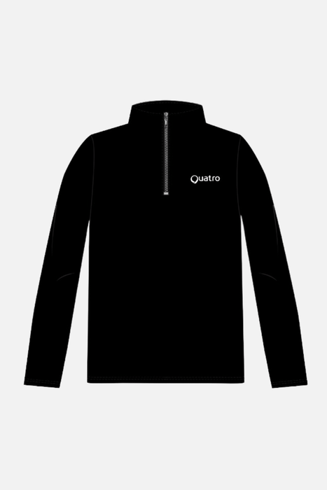 Notts Black Men's 1/4 Zip Top - Configurable - Quatro Gymnastics UK