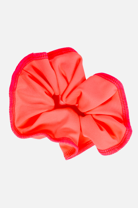 Orange Pink Lycra Scrunchie - Simple - Quatro Gymnastics UK