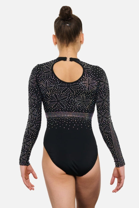 Saffron Long Sleeve - Black - Configurable - Quatro Gymnastics UK