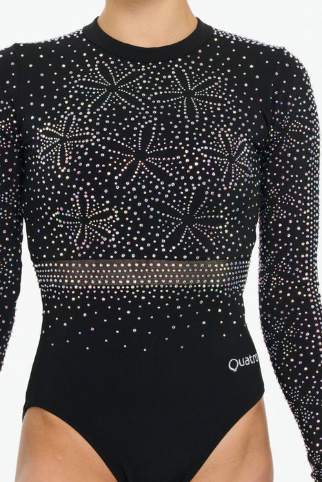 Saffron Long Sleeve - Black - Configurable - Quatro Gymnastics UK