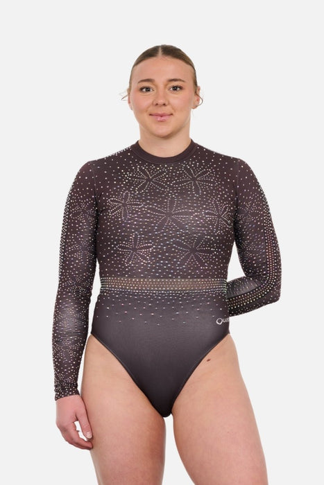 Saffron Long Sleeve - Brown - Configurable - Quatro Gymnastics UK