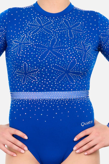Saffron Long Sleeve - Royal - Configurable - Quatro Gymnastics UK