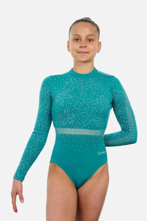 Saffron Long Sleeve - Teal - Configurable - Quatro Gymnastics UK