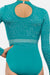 Saffron Long Sleeve - Teal - Configurable - Quatro Gymnastics UK