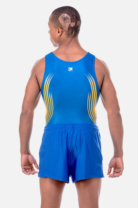 Sprint Yellow Mens Leotard - configurable - Quatro Gymnastics UK