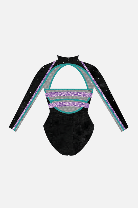 Swansea Falcons Velour Leotard - configurable - Quatro Gymnastics UK