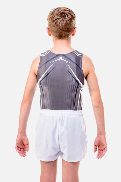 Apex Grey Mens Leotard - configurable - Quatro Gymnastics UK