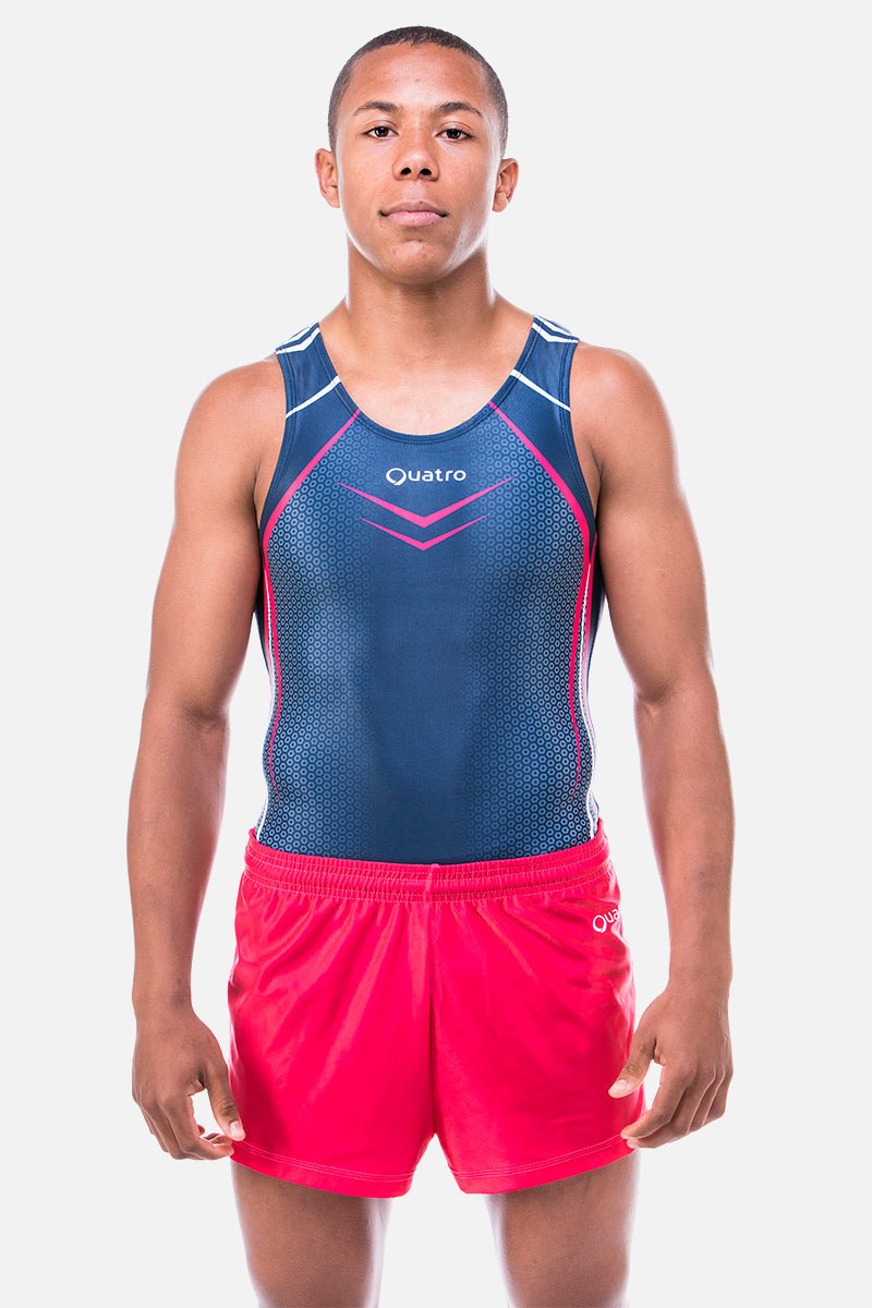 Apex Navy Mens Leotard - configurable - Quatro Gymnastics UK