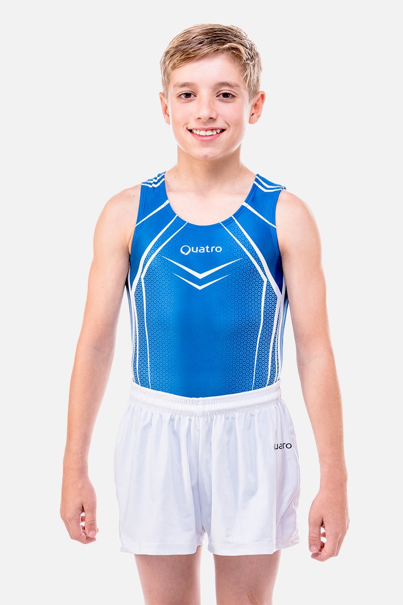 Apex Royal Blue Mens Leotard - configurable - Quatro Gymnastics UK