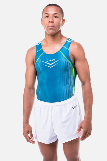 Apex Teal Mens Leotard - configurable - Quatro Gymnastics UK
