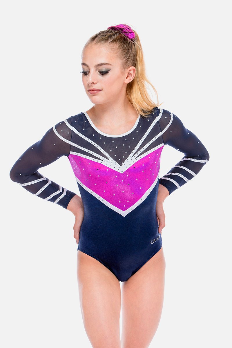 Atlantis Navy Long Sleeve - configurable - Quatro Gymnastics UK