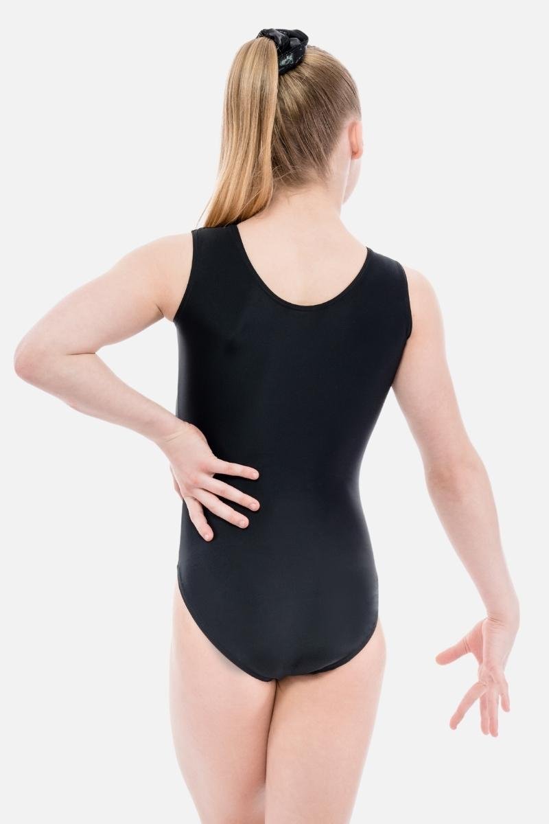 Basic Tank Black Lycra - configurable - Quatro Gymnastics UK