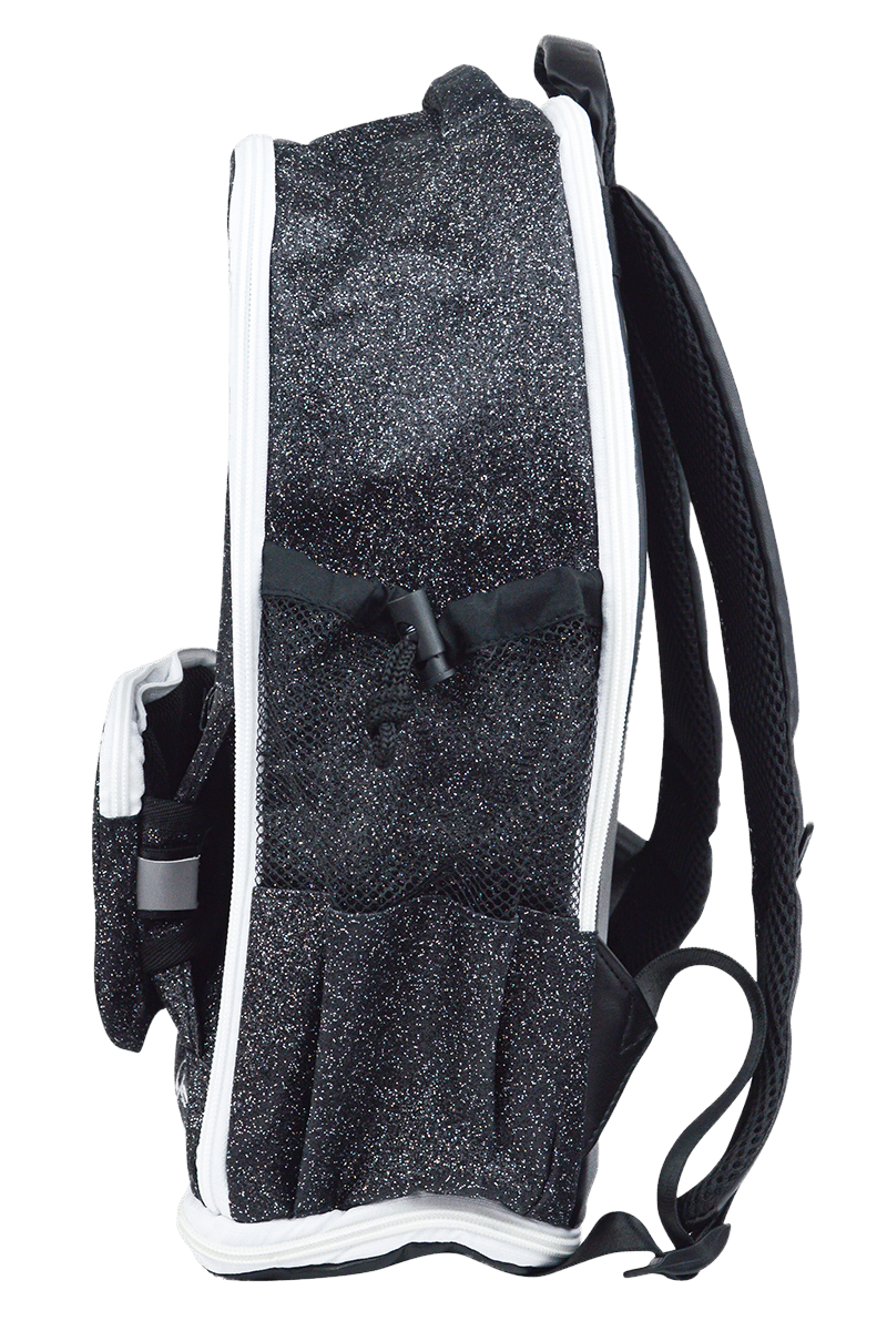 Black glitter backpack shop