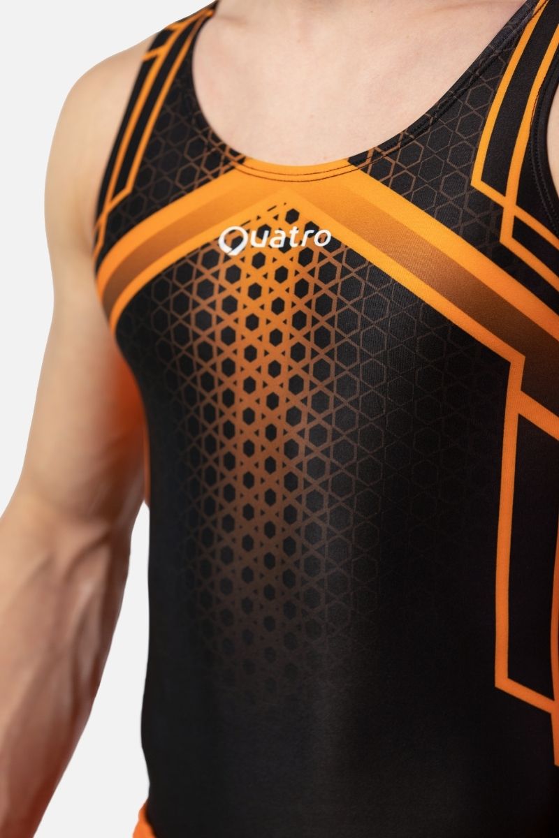 Courage Black and Orange - configurable - Quatro Gymnastics UK