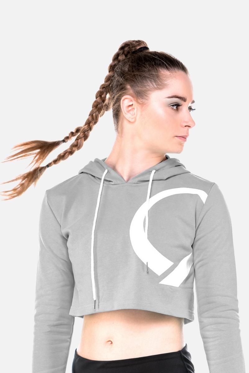 Cropped Hoodie Grey - configurable - Quatro Gymnastics UK
