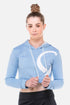 Cropped Hoodie Powder Blue - configurable - Quatro Gymnastics UK